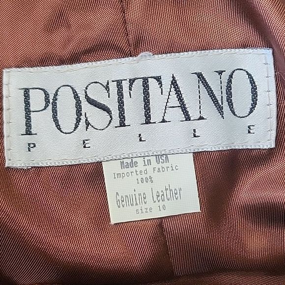 POSITANO Vintage 90s Genuine Leather Suede Western Maxi Skirt Size 10 - Picture 10 of 10